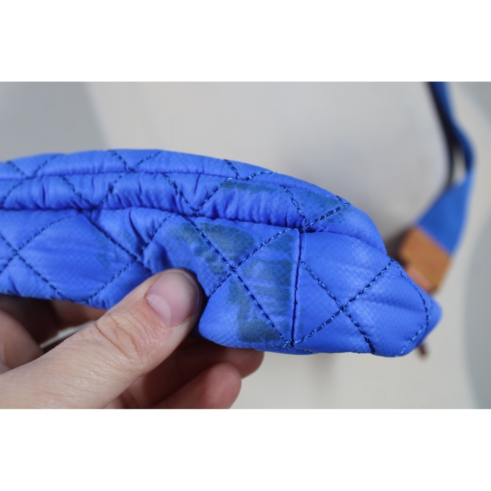 MZ Wallace Small Blue Quilted Nylon Metro Crossbody Bag Purse Adjustable Strap - Picture 3 of 8